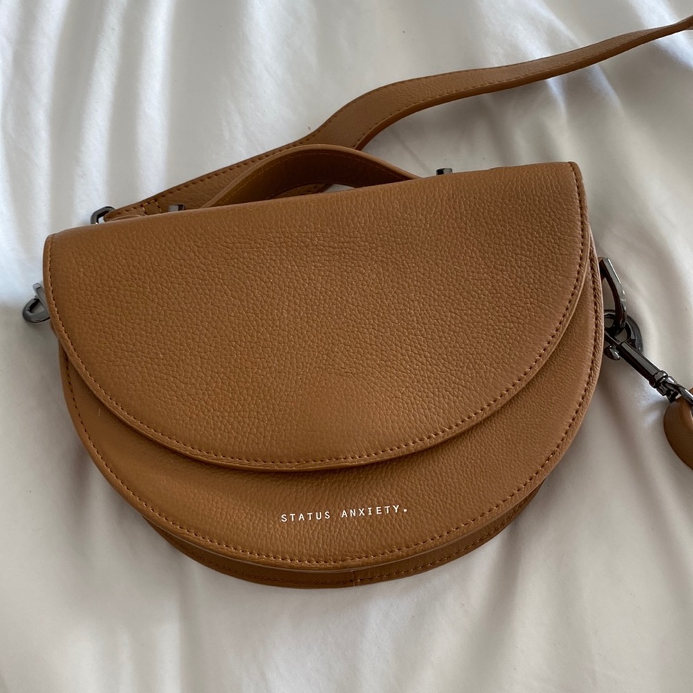 Brown leather purse